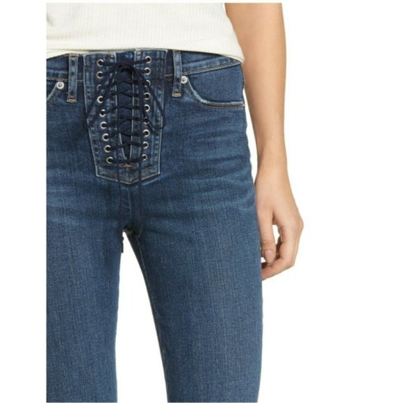 NWT HUDSON High Rise Lace Up Corset Crop Boot 32 - Picture 10 of 11